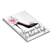 Behalt Deinen Kopf und den hohen Standard Coco Cha Notizblock (Rechte Seite)