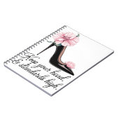 Behalt Deinen Kopf und den hohen Standard Coco Cha Notizblock (Linke Seite)