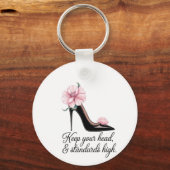 Behalt Deinen Kopf und den hohen Standard Coco Cha Schlüsselanhänger (Rückseite)