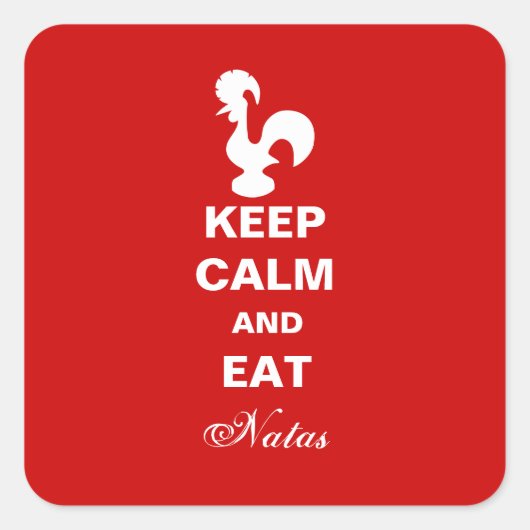 Behalt den Aufkleber "Calm" und "Eat Natas Square" (Vorderseite)