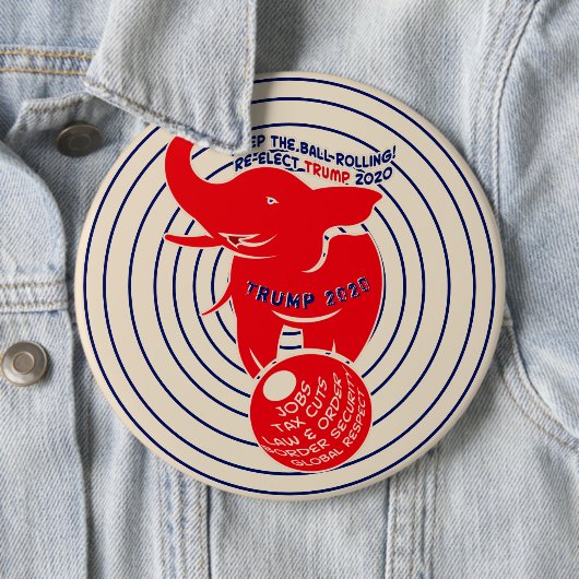 Behalt den Ball, der Trump 2020 rollt Button (Beispiel)