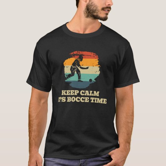 Behalt den Bocce Time Bocce Ball Player. T-Shirt (Vorderseite)