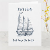 Behalt den Glauben - Du bist fast da! Karte (Gelbe Blume)