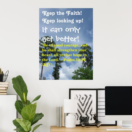 "Behalt den Glauben!" Poster (Heimbüro)