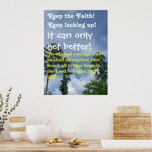 "Behalt den Glauben!" Poster (Küche)