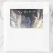 Behalt den Glauben_ Rechteckiger Aufkleber (Tasche)