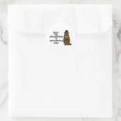 Behalt den Groundhog am Groundhog-Tag Runder Aufkleber (Tasche)