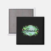 Behalt den Tag des grünen Planeten Erde Magnet (Vorderseite/Rückseite)