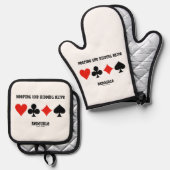 Behalt der 4-Karten-Anzug für das Bieteralter Ofenhandschuh & Topflappen-Set (Vorderseite/Rückseite)