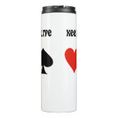 Behalt der 4-Karten-Anzug für das Bieteralter Thermosbecher (Rückseite)