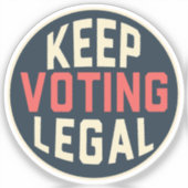 Behalt der Abstimmung über die Rechtsdemokratie 20 Aufkleber (Vorderseite)