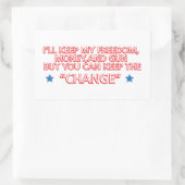 Behalt der Änderung Rechteckiger Aufkleber (Tasche)