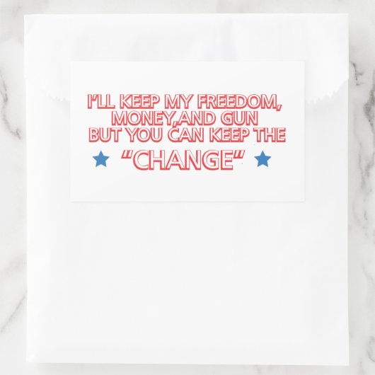 Behalt der Änderung Rechteckiger Aufkleber (Tasche)