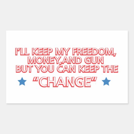 Behalt der Änderung Rechteckiger Aufkleber (Vorderseite)