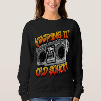 Behalt der Boombox für die alte Hip Hop Retro-Musi Sweatshirt
