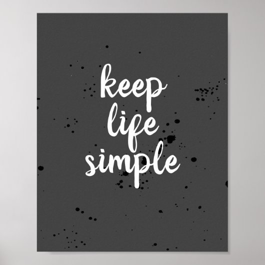 behalt der einfachen Zitat-Poster-Typografie Poster (Vorne)