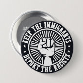 behalt der Einwanderer Button (Vorne & Hinten)