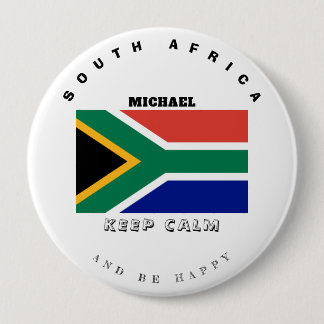 Behalt der Fahne Calm & Südafrika Button