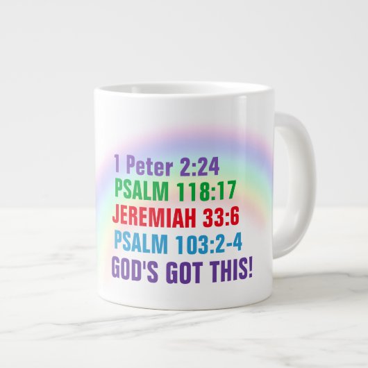 Behalt Der Glaube - Jumbo-Tasse (Vorderseite Rechts)