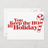 Behalt der HO im Urlaub Feiertagspostkarte (Vorne/Hinten)