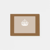 Behalt der Kronen auf Braun Post-it Klebezettel (Vorderseite)
