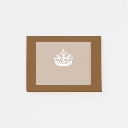 Behalt der Kronen auf Braun Post-it Klebezettel (Vorderseite)