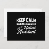 Behalt der medizinischen Assistenzärztin Medizinis Postkarte (Vorne/Hinten)