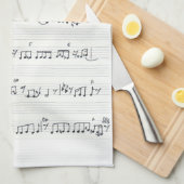 Behalt der Musiknoten der Song-Plakette Geschirrtuch (Viertel Falte)