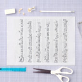 Behalt der Musiknoten der Song-Plakette Seidenpapier (Handwerk)