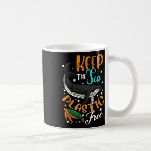 Behalt der plastikfreien Umwelt des Meeres Kaffeetasse