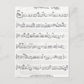Behalt der Promise Sheet Music Postkarte