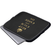 Behalt der Ruhe in jeder Farbe Laptopschutzhülle (Vorne Knopf)