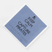 Behalt der Ruhe und Capture Pirates Personalisiert Serviette (Ecke)