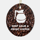 Behalt der Ruhe und des Trinkkaffees / Kaffeekanne Keramik Ornament (Links)