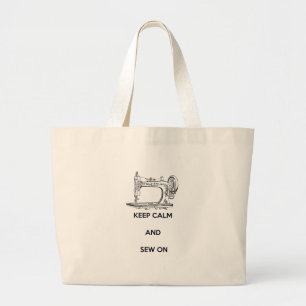 Behalt der Ruhe und Nähen Jumbo Stoffbeutel