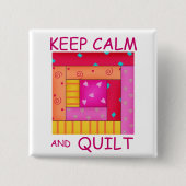 Behalt der ruhigen und stillen Blockhütte Button (Vorderseite)