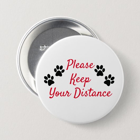 Behalt der Schaltfläche für soziales Distanzdesign Button (Vorne & Hinten)