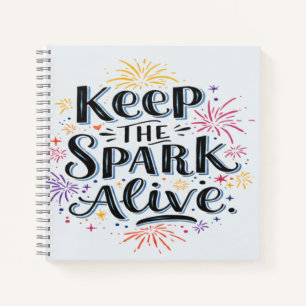 Behalt der Spark Alive Notizblock