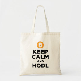 Behalt der Stille und Hodl Bitcoin Tragetasche
