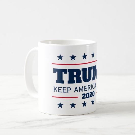 Behalt der US-Wahl von Donald Trump 2020 Kaffeetasse (Vorderseite Links)