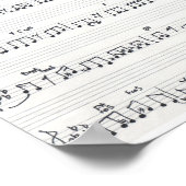 Behalt der versprochenen handgeschriebenen Noten Poster (Ecke)