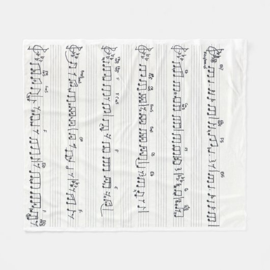 Behalt der versprochenen Musiknoten Fleecedecke (Vorderseite (Horizontal))