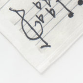 Behalt der versprochenen Musiknoten Fleecedecke (Ecke)