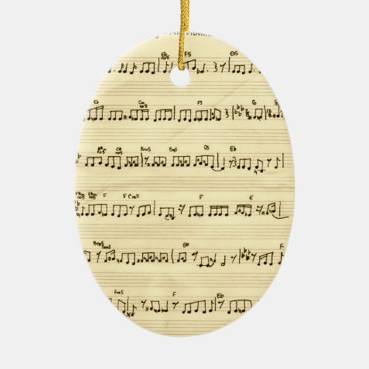 Behalt der viel versprechenden Song-Notenmusik Keramikornament (Vorne)
