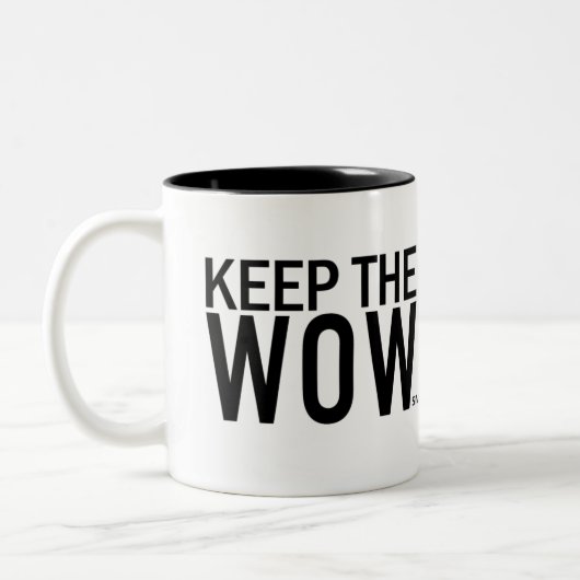 Behalt der Wow-Tasse Zweifarbige Tasse (Links)