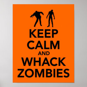 Behalt der Zombies "Ruhe" und "Whack Zombies" Poster