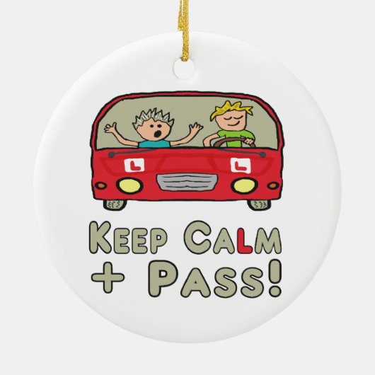 Behalt des Calm Driving-Tests Keramik Ornament (Hinten)