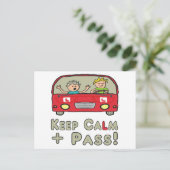 Behalt des Calm Driving-Tests Postkarte (Stehend Vorderseite)