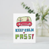Behalt des Calm Driving-Tests Postkarte (Stehend Vorderseite)