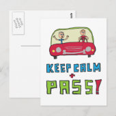 Behalt des Calm Driving-Tests Postkarte (Vorne/Hinten)